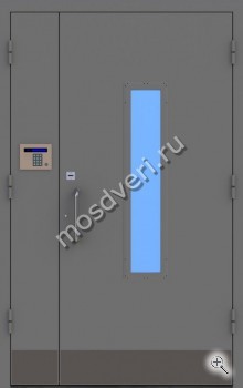 Дверь в подъезд со стеклом и домофоном - купить от производителя Мосдвери Дверь в подъезд со стеклом и домофоном
